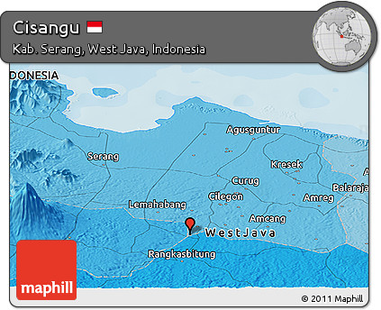 Political Panoramic Map of Cisangu