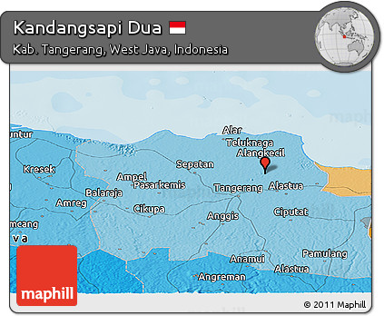 Political Panoramic Map of Kandangsapi Dua