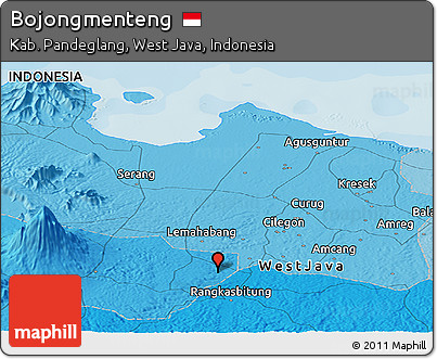 Political Panoramic Map of Bojongmenteng