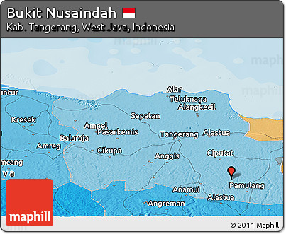 Political Panoramic Map of Bukit Nusaindah