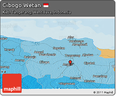 Political Panoramic Map of Cibogo Wetan