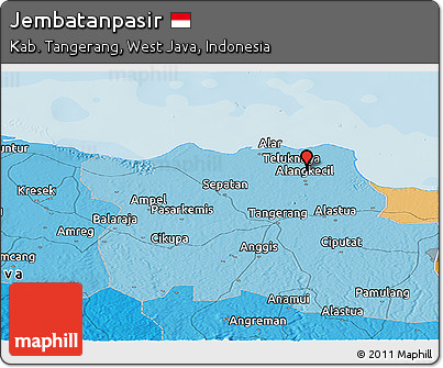 Political Panoramic Map of Jembatanpasir