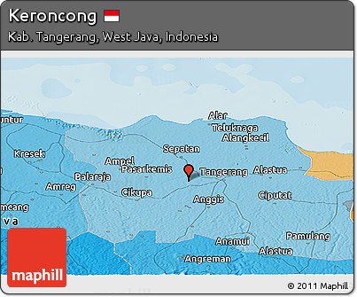 Political Panoramic Map of Keroncong