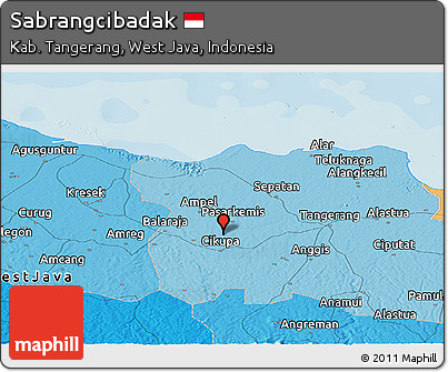 Political Panoramic Map of Sabrangcibadak