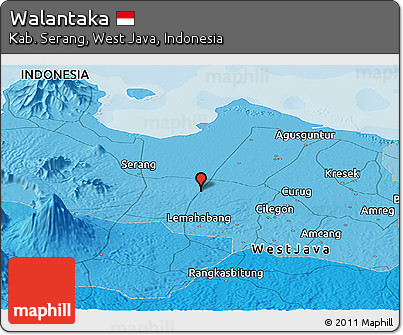 Political Panoramic Map of Walantaka