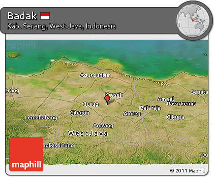 Satellite Panoramic Map of Badak