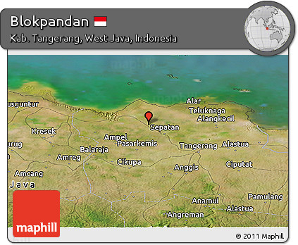 Satellite Panoramic Map of Blokpandan