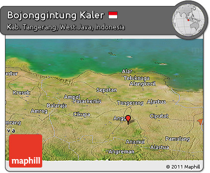 Satellite Panoramic Map of Bojonggintung Kaler