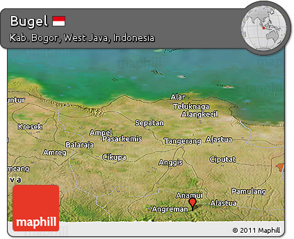 Satellite Panoramic Map of Bugel