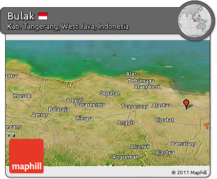 Satellite Panoramic Map of Bulak