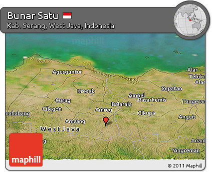 Satellite Panoramic Map of Bunar Satu