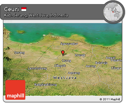 Satellite Panoramic Map of Ceuri