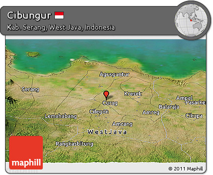 Satellite Panoramic Map of Cibungur