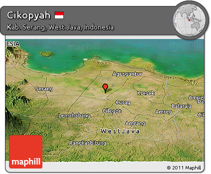 Satellite Panoramic Map of Cikopyah