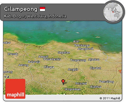 Satellite Panoramic Map of Cilampeong