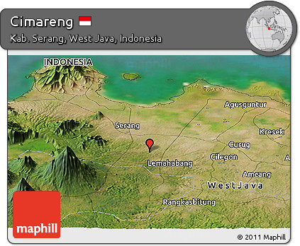 Satellite Panoramic Map of Cimareng