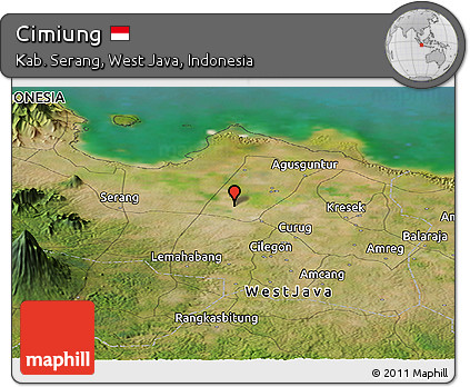 Satellite Panoramic Map of Cimiung