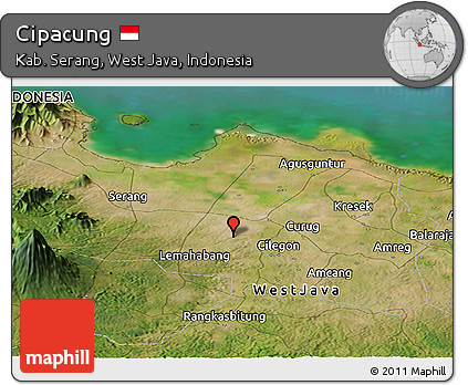 Satellite Panoramic Map of Cipacung