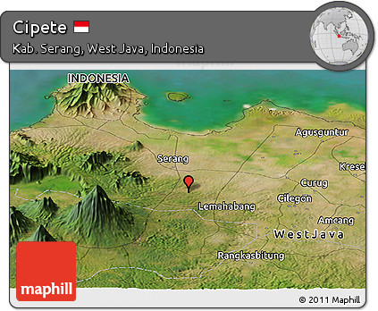 Satellite Panoramic Map of Cipete