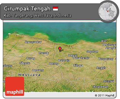 Satellite Panoramic Map of Cirumpak Tengah