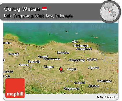 Satellite Panoramic Map of Curug Wetan