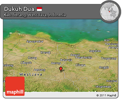 Satellite Panoramic Map of Dukuh Dua