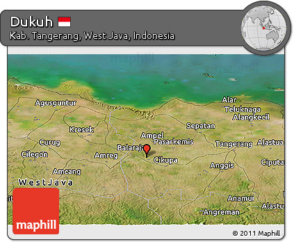 Satellite Panoramic Map of Dukuh