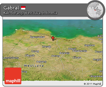 Satellite Panoramic Map of Gabral