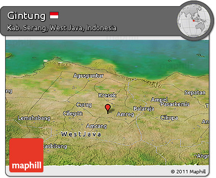 Satellite Panoramic Map of Gintung