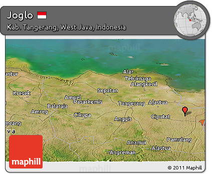 Satellite Panoramic Map of Joglo