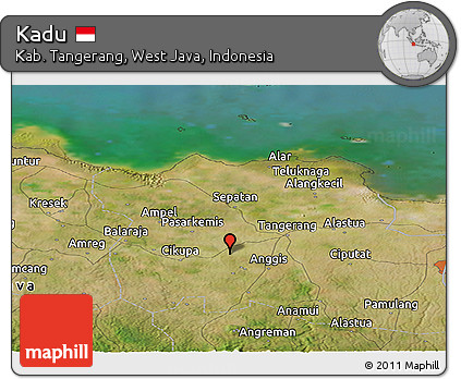 Satellite Panoramic Map of Kadu