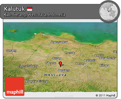 Satellite Panoramic Map of Kalutuk