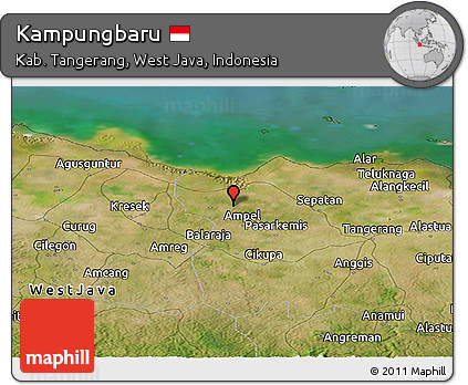 Satellite Panoramic Map of Kampungbaru