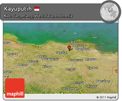 Satellite Panoramic Map of Kayuputih