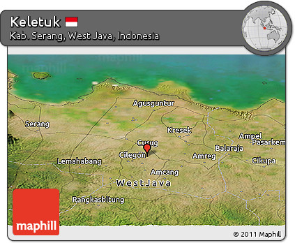 Satellite Panoramic Map of Keletuk
