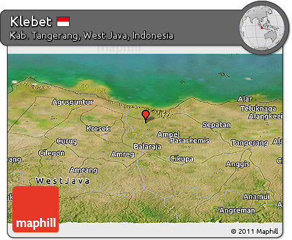 Satellite Panoramic Map of Klebet