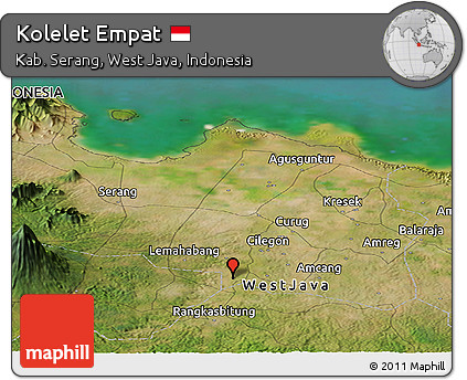 Satellite Panoramic Map of Kolelet Empat