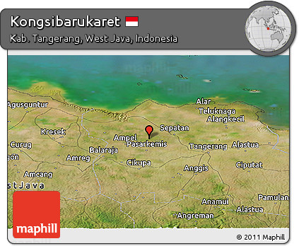 Satellite Panoramic Map of Kongsibarukaret