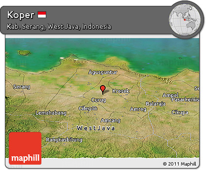 Satellite Panoramic Map of Koper