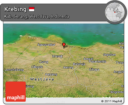 Satellite Panoramic Map of Krebing