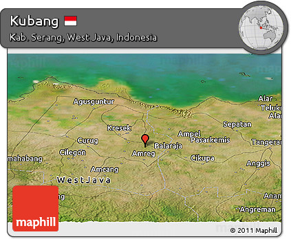 Satellite Panoramic Map of Kubang