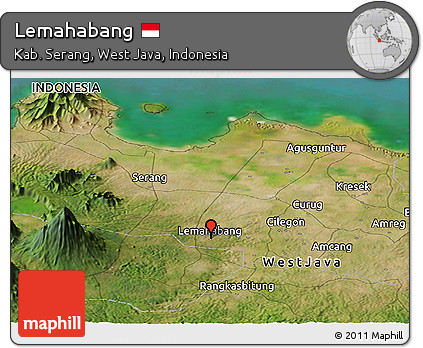 Satellite Panoramic Map of Lemahabang