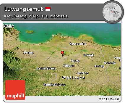 Satellite Panoramic Map of Luwungsemut