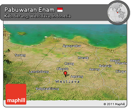 Satellite Panoramic Map of Pabuwaran Enam