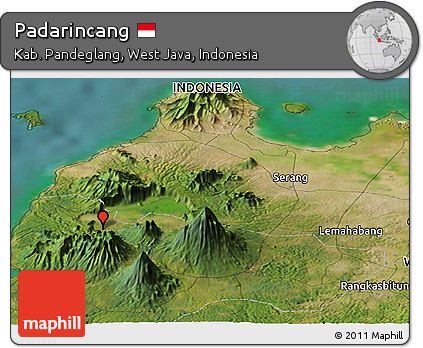 Satellite Panoramic Map of Padarincang