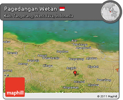 Satellite Panoramic Map of Pagedangan Wetan