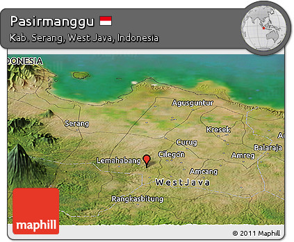 Satellite Panoramic Map of Pasirmanggu