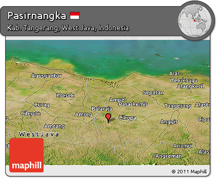 Satellite Panoramic Map of Pasirnangka