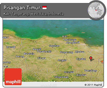 Satellite Panoramic Map of Pisangan Timur