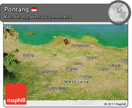 Satellite Panoramic Map of Pontang